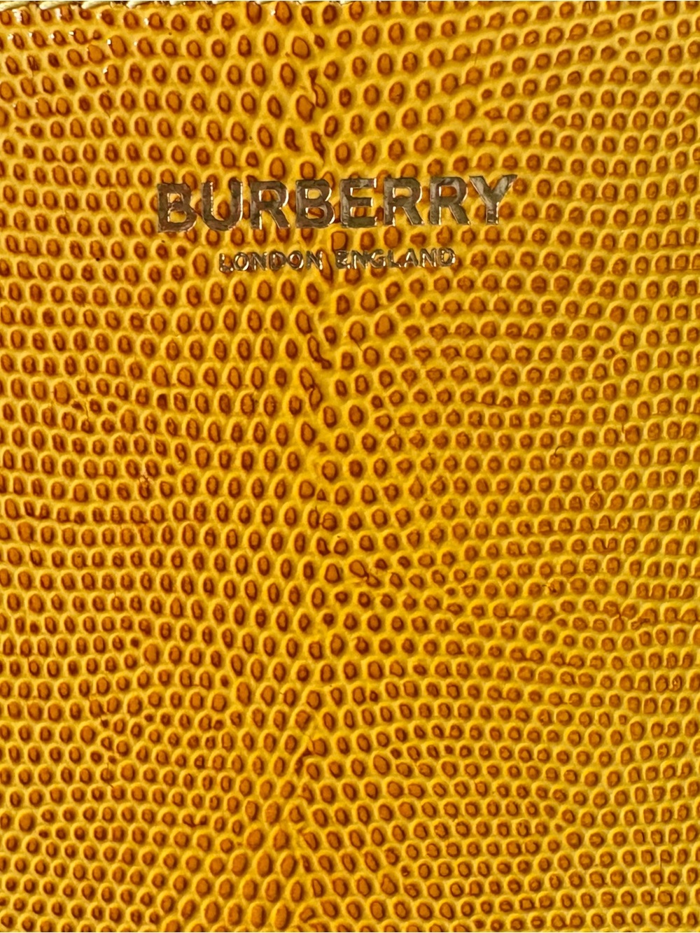 Burberry Marigold Calfskin Lizard Embossed London Tote Large - Picture 4 of 9